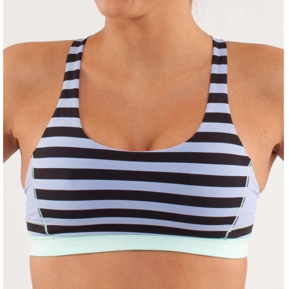 Lululemon Run Top Speed Bra Classic Stripe